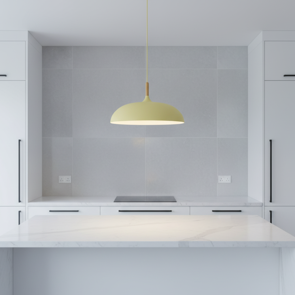 Haft Pendant Light - Scandinavian Kitchen Pendant Lighting with Wood & Iron