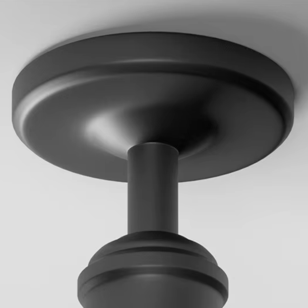 Outdoor Waterproof Ceiling Light IP65 | Black Round Semi Flush Mount Fixture for Patio Porch Lighting