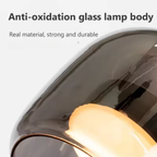 Elegant Glass Pendant Light with Smoked Glass Lampshade for Sophisticated Spaces