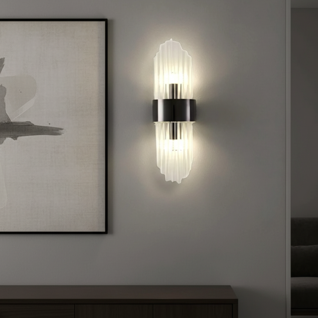 Elegant Crystal Wall Sconce - Adjustable LED Wall Lights for Modern Spaces