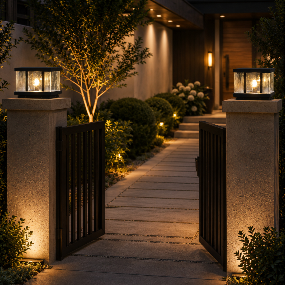 Modern Outdoor Pillar Light - Waterproof Aluminum Pillar Lamp for Pathways