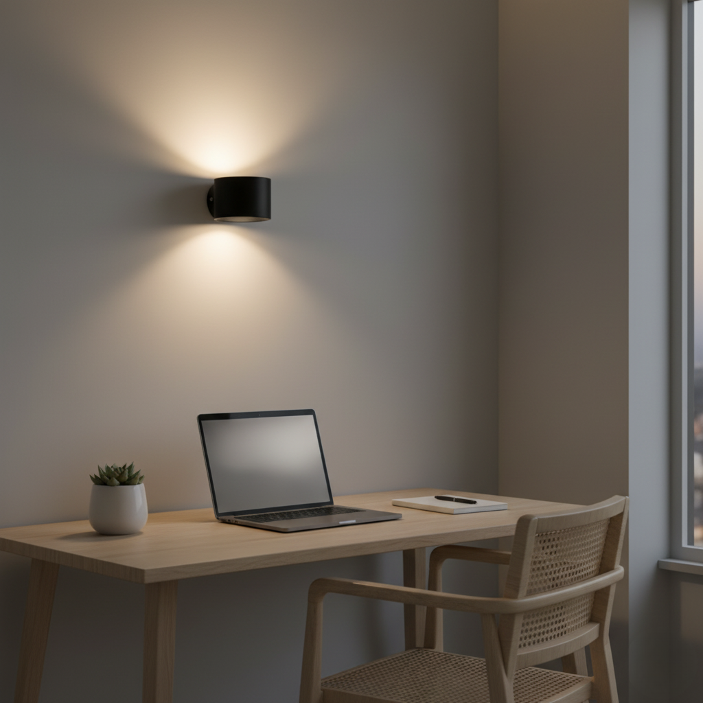 Pivot Easy-Stick – 360° Wireless Dual-Direction LED Wall Sconce, Battery Powered, USB Rechargeable