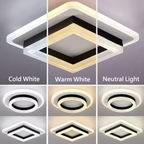 Modern Square Flush Mount Ceiling Light - Energy-Efficient LED Illumination