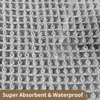 Waffle Super Absorbent Bath Mat | Non-Slip Microfiber Bathroom Rug with Tassels