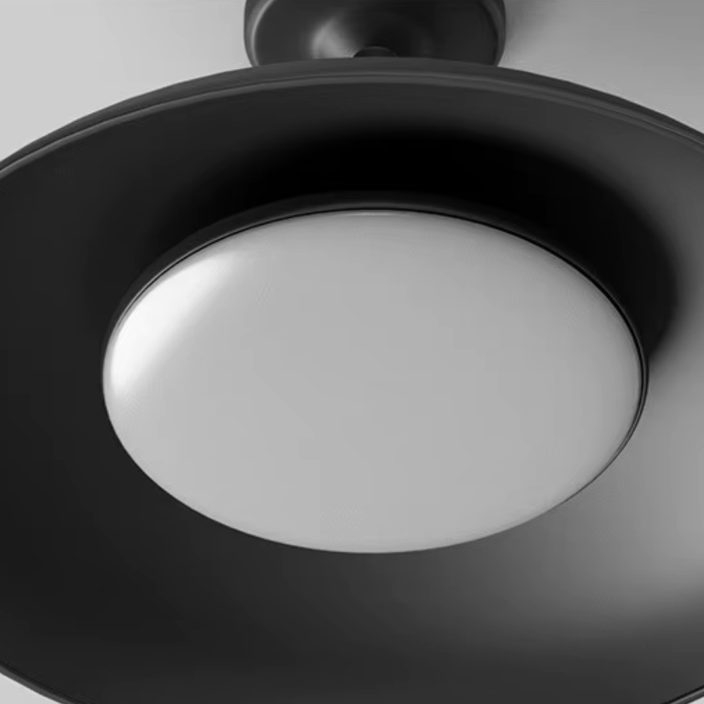 Outdoor Waterproof Ceiling Light IP65 | Black Round Semi Flush Mount Fixture for Patio Porch Lighting