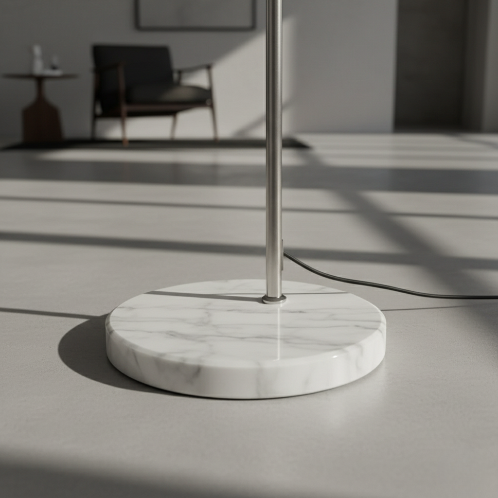 Contemporary Arc Floor Lamp - Modern Dome Shade for Living Room Decor
