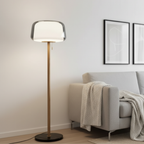 Glasstique | Chic Modern Glass Floor Lamp for Living Room Ambiance
