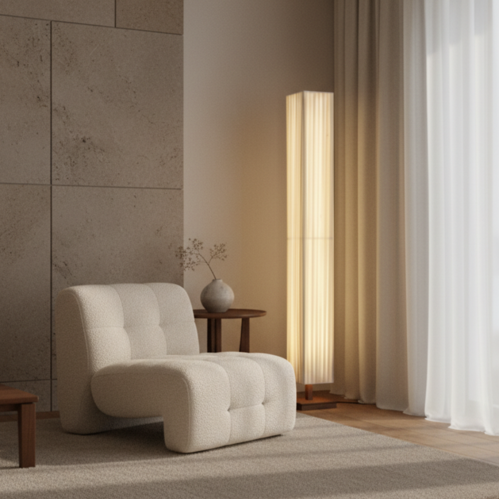 Hikari | Elegant Modern Japanese Floor Lamp with Soft Warm LED Light