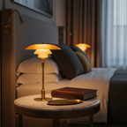 Scandinavian Style Glass Table Lamp - Minimalist LED Bedside & Desk Lighting