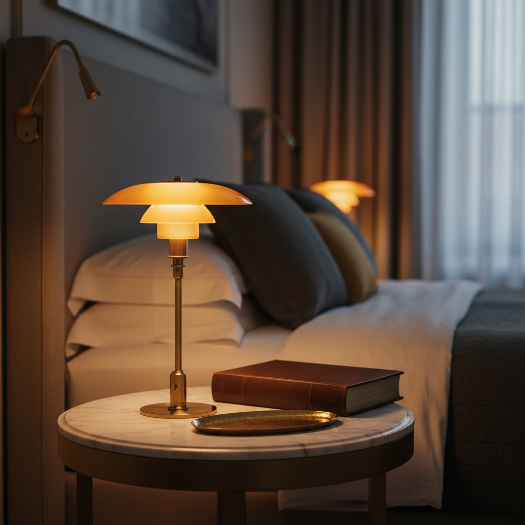 Scandinavian Style Glass Table Lamp - Minimalist LED Bedside & Desk Lighting