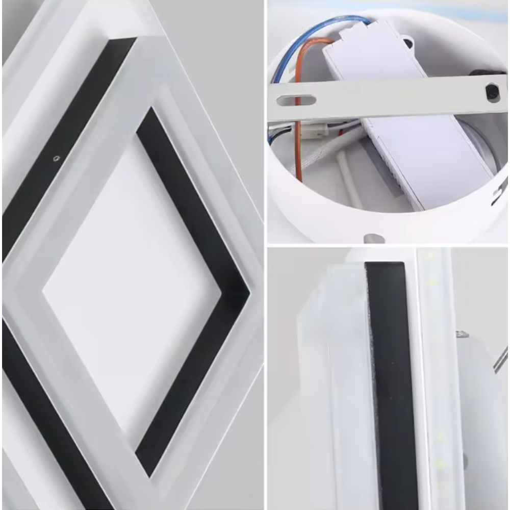 Modern Square Flush Mount Ceiling Light - Energy-Efficient LED Illumination