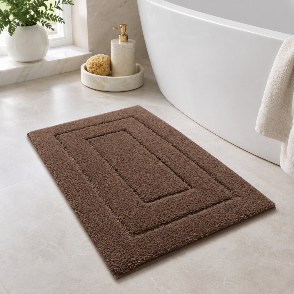 CloudStep Non-Slip Microfiber Bath Mat | Ultra-Absorbent Bathroom Rug for Modern Decor
