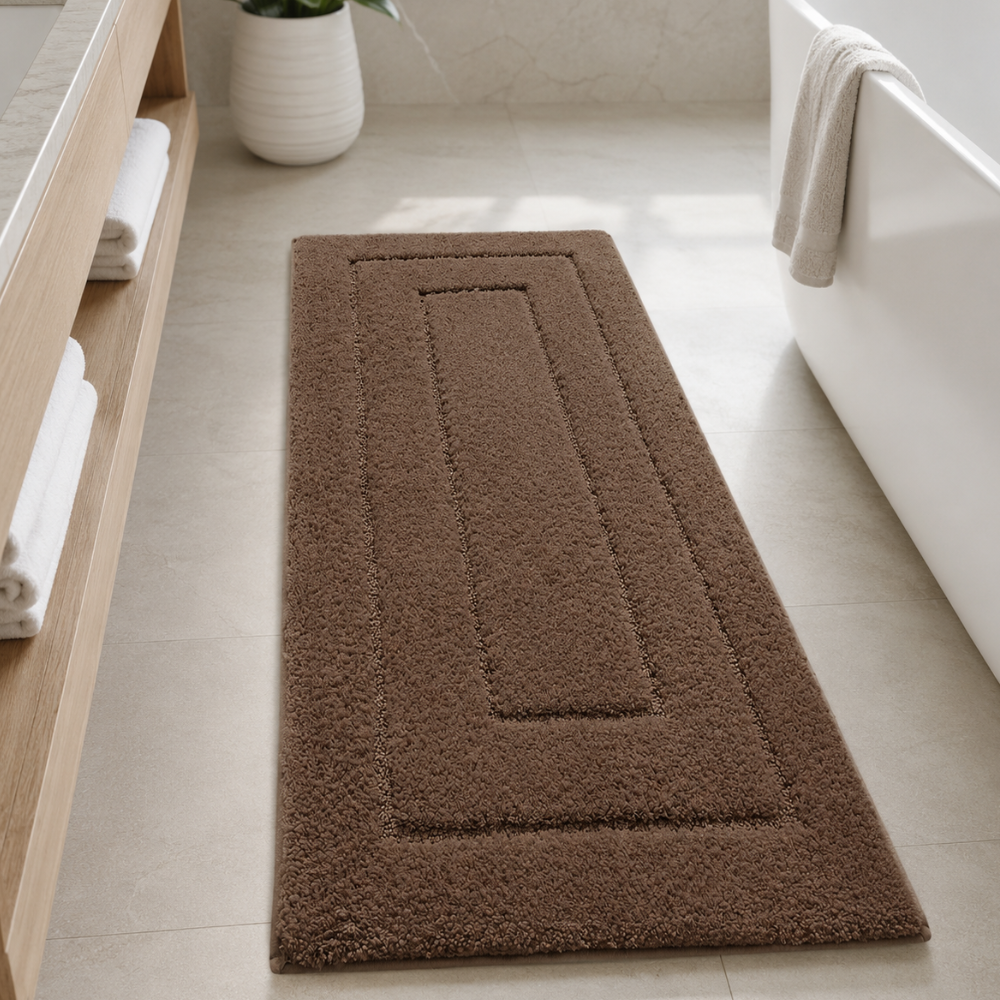 CloudStep Non-Slip Microfiber Bath Mat | Ultra-Absorbent Bathroom Rug for Modern Decor