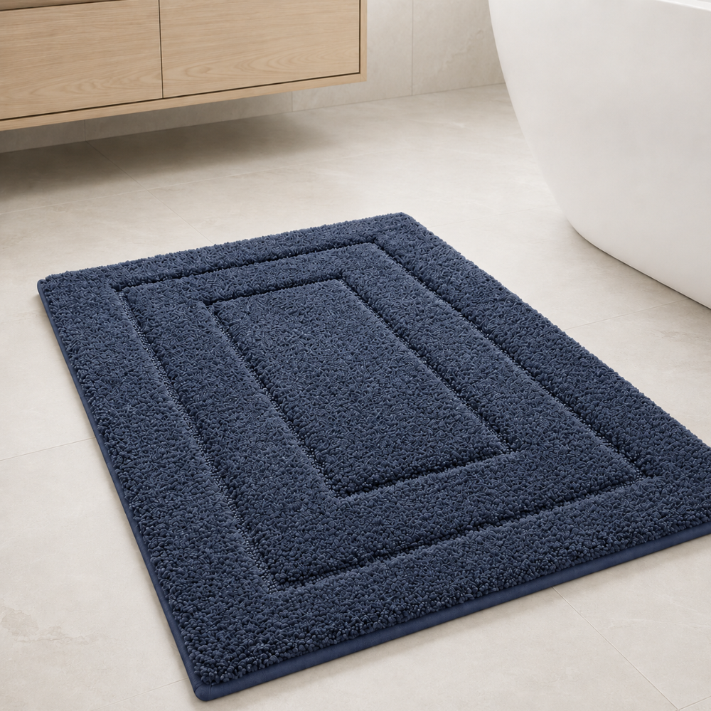 CloudStep Non-Slip Microfiber Bath Mat | Ultra-Absorbent Bathroom Rug for Modern Decor