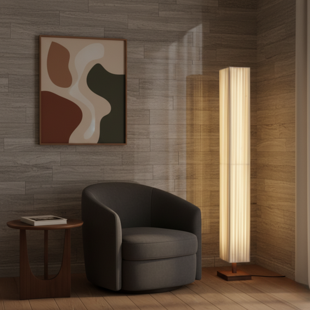 Hikari | Elegant Modern Japanese Floor Lamp with Soft Warm LED Light
