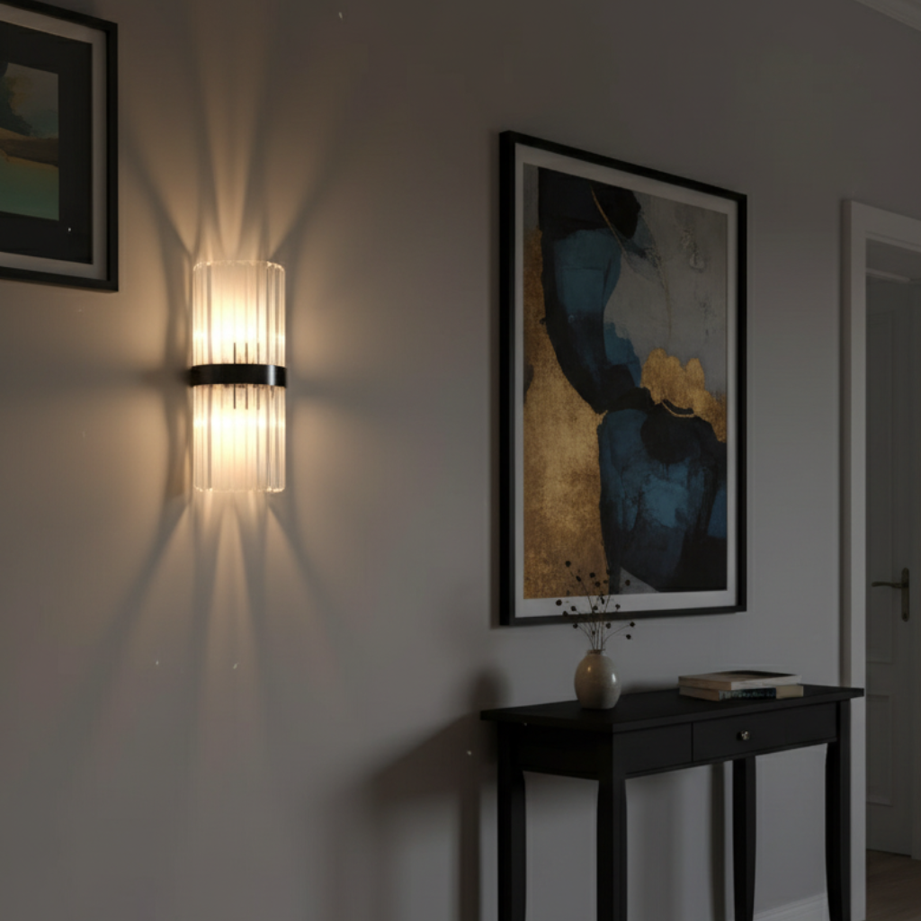 Elegant Crystal Wall Sconce - Adjustable LED Wall Lights for Modern Spaces