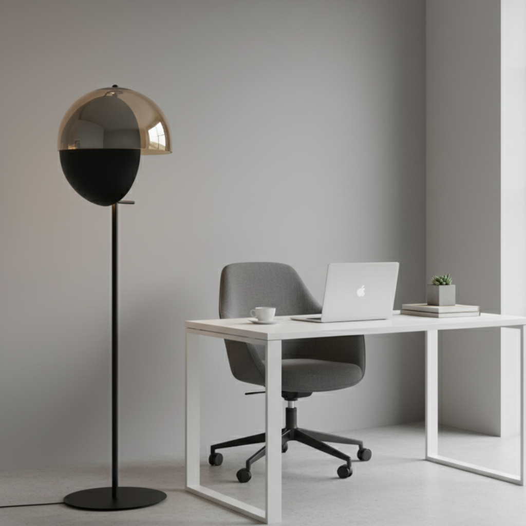 Neralith Soma Modern Floor Lamp - Elegant Glass Standing Lamp for Living Room