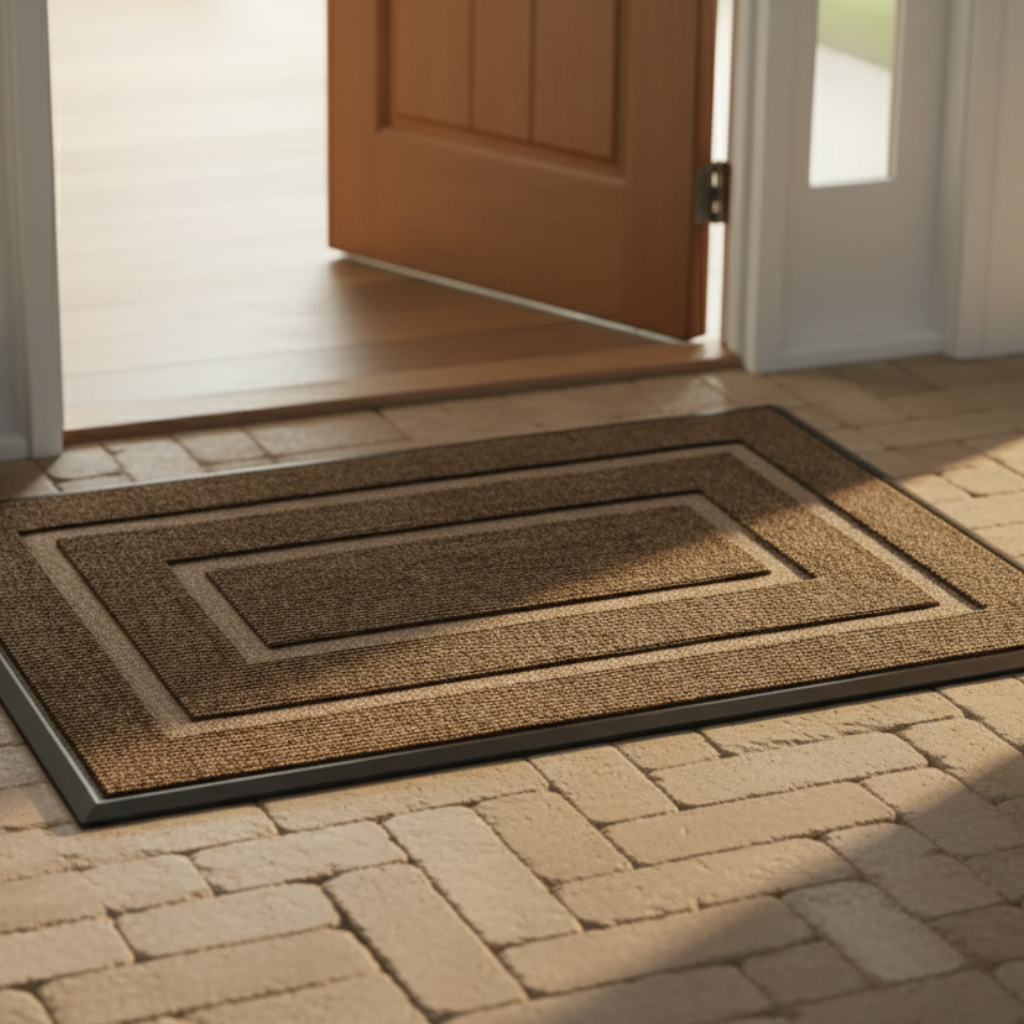 TerraMat - Non-Slip Curved Thread  Outdoor Doormat for Entryways & Patios