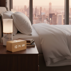 Stylish Wooden Digital Alarm Clock with Wireless Charging & Voice Activation
