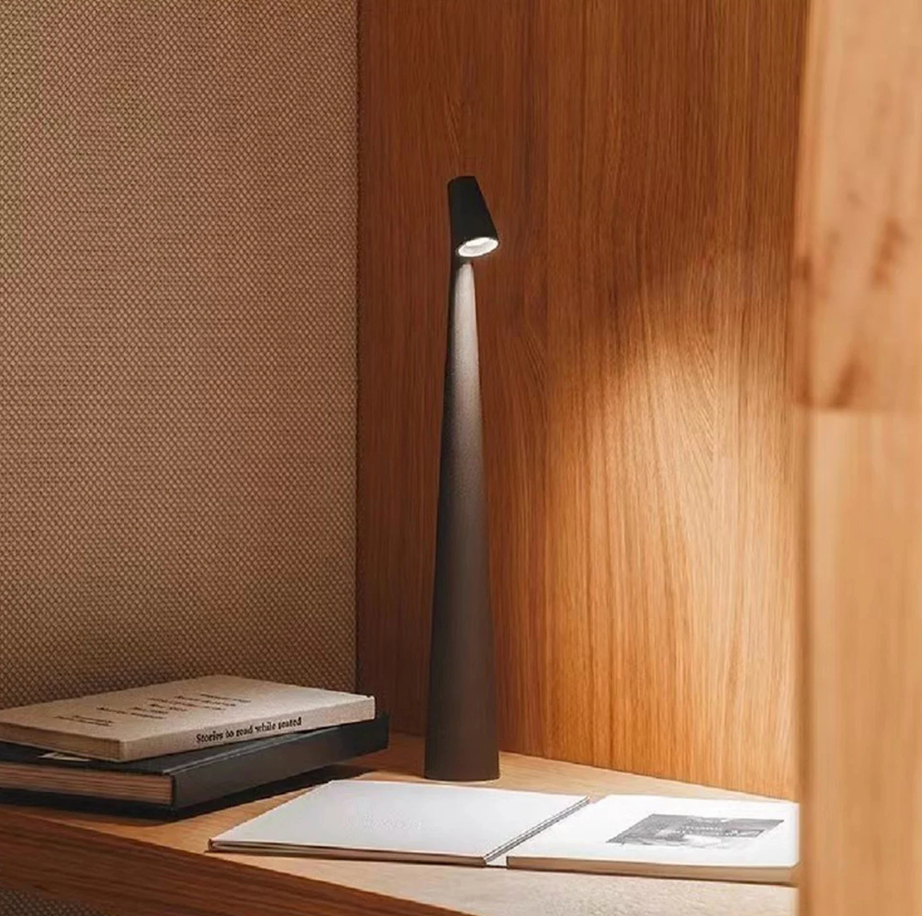 Wireless LED Table Lamp with Touch Dimming Function