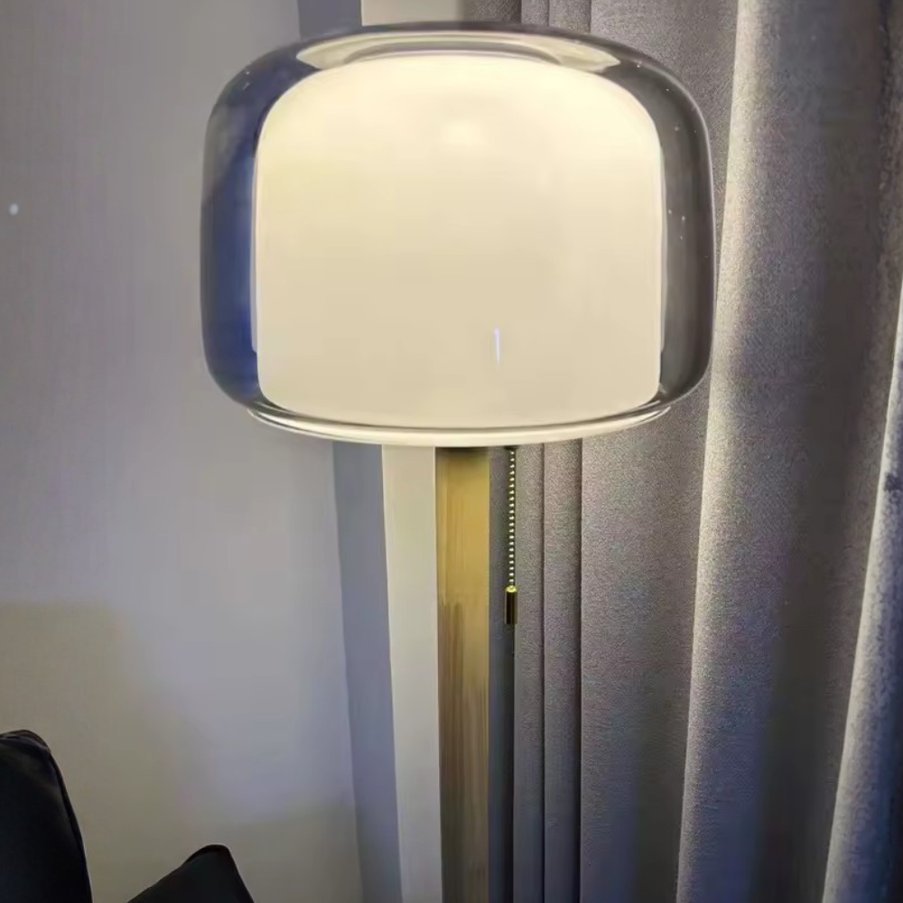 Glasstique | Chic Modern Glass Floor Lamp for Living Room Ambiance