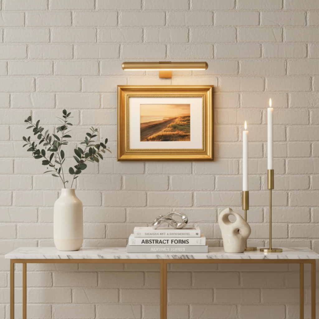 GalleryGlow | Elegant Wireless Wall Light Adjustable LED for Artwork Display