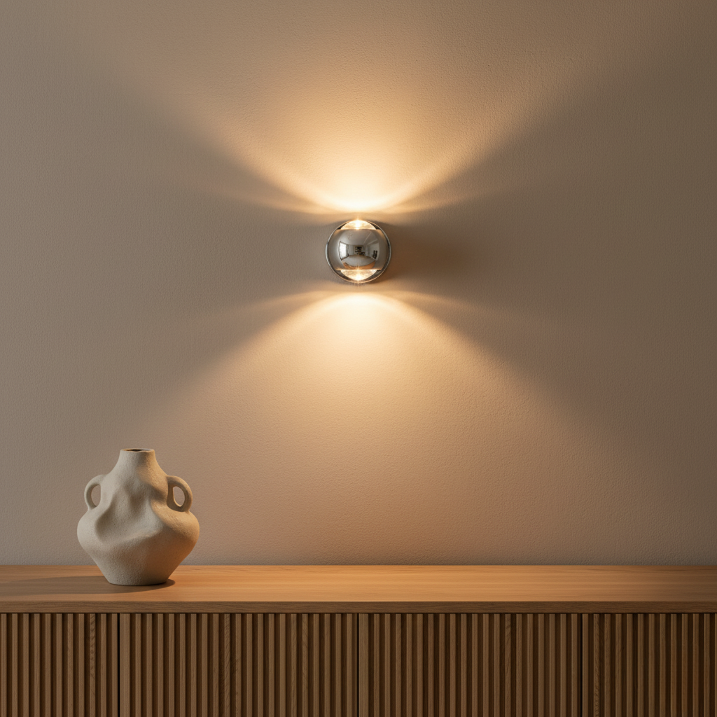 Diabolo Wall Light - Sculptural Hourglass Sconce with Dual Beam Illumination