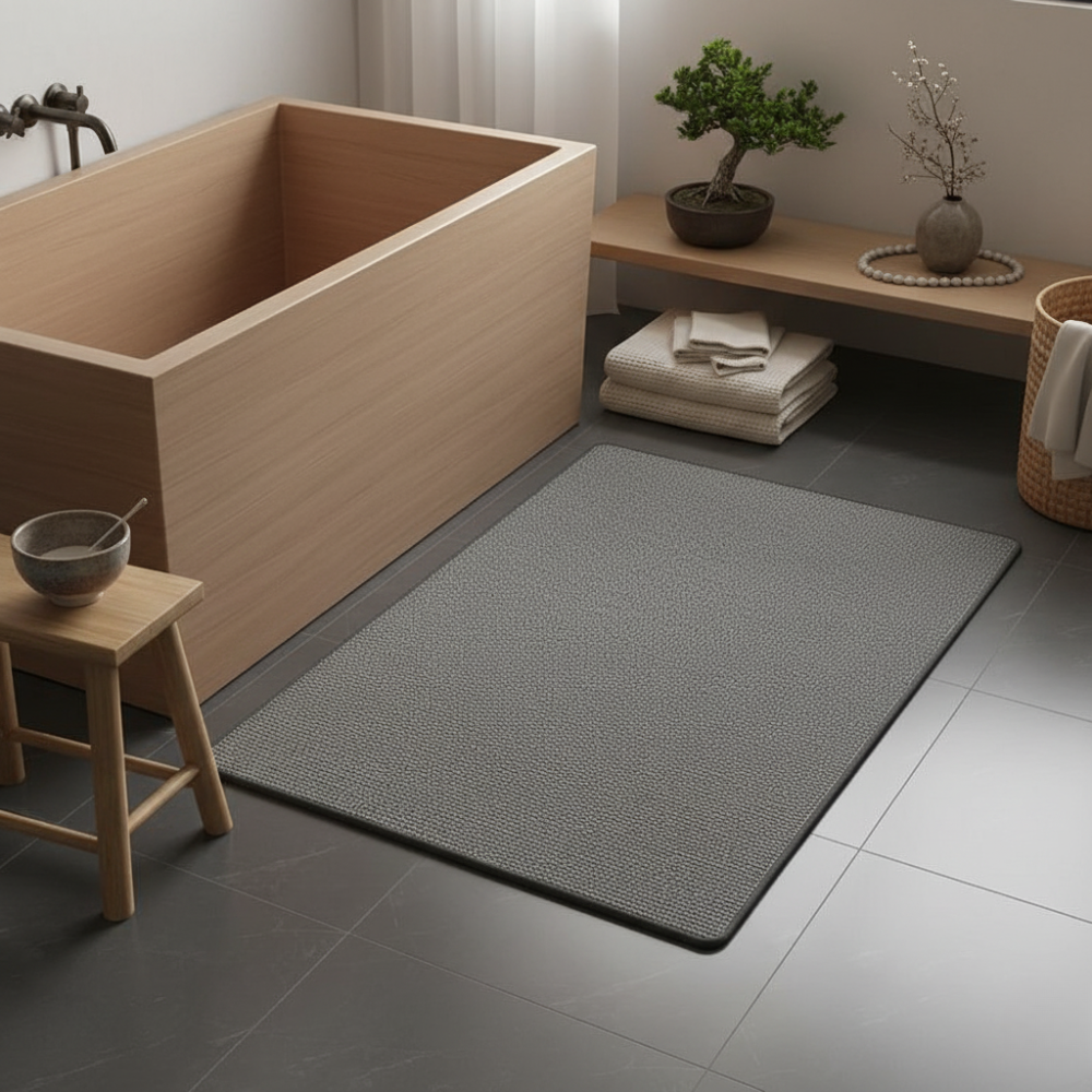 Premium Non-Slip Bathroom Rug | Washable Absorbent Bath Mat for Bathroom Floors