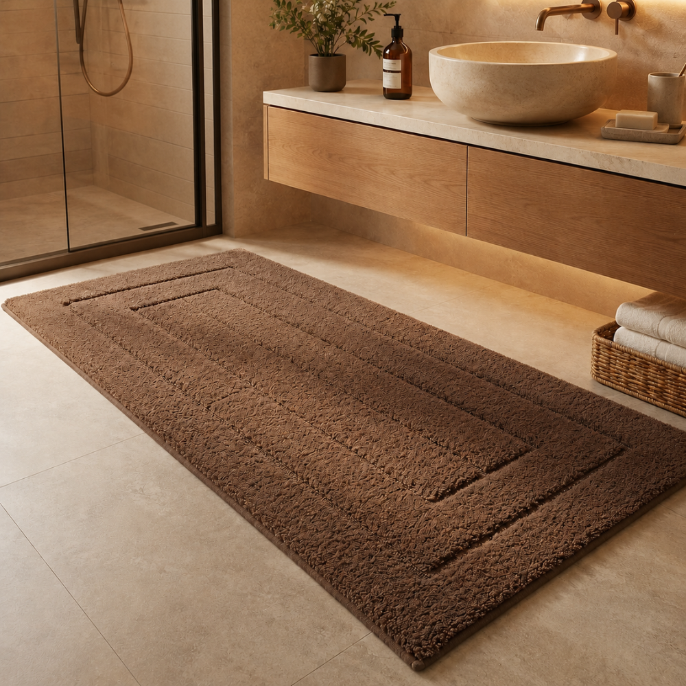 CloudStep Non-Slip Microfiber Bath Mat | Ultra-Absorbent Bathroom Rug for Modern Decor