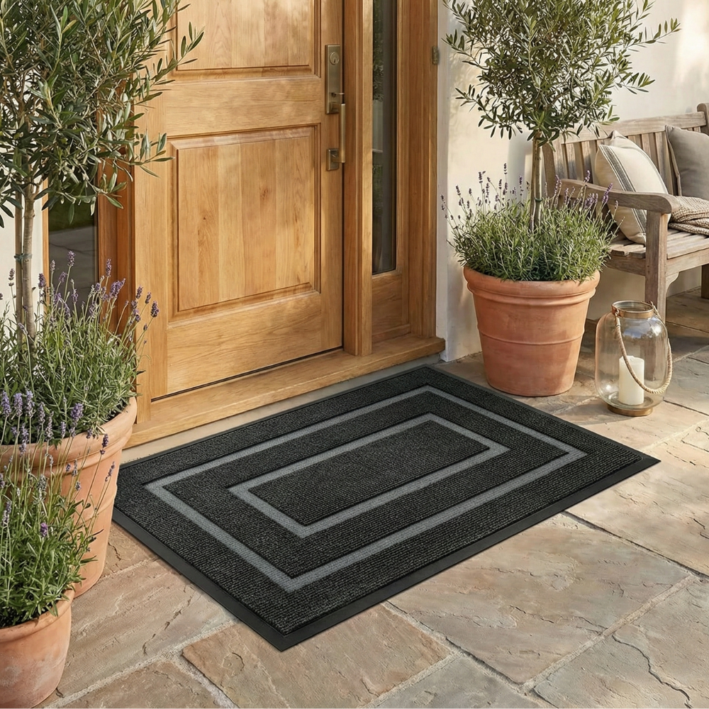 TerraMat - Non-Slip Curved Thread  Outdoor Doormat for Entryways & Patios