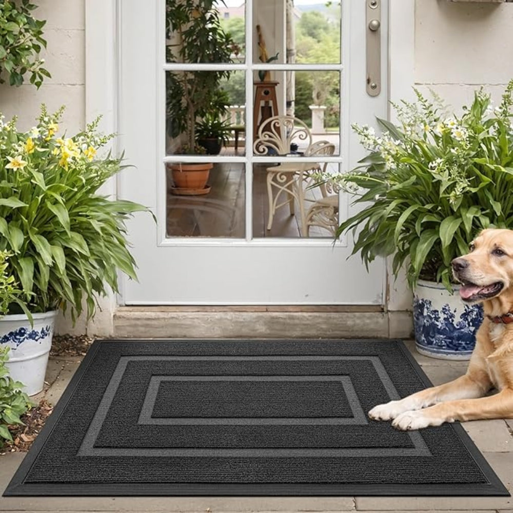 TerraMat - Non-Slip Curved Thread  Outdoor Doormat for Entryways & Patios