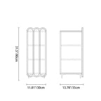 Elegant 4-Tier Shoe Storage Cabinet with Scalloped Edge Design for Entryway