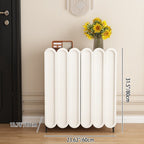 Elegant 4-Tier Shoe Storage Cabinet with Scalloped Edge Design for Entryway