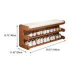 Elegant Bamboo Entryway Bench With Shoe Storage & PU Leather Seat