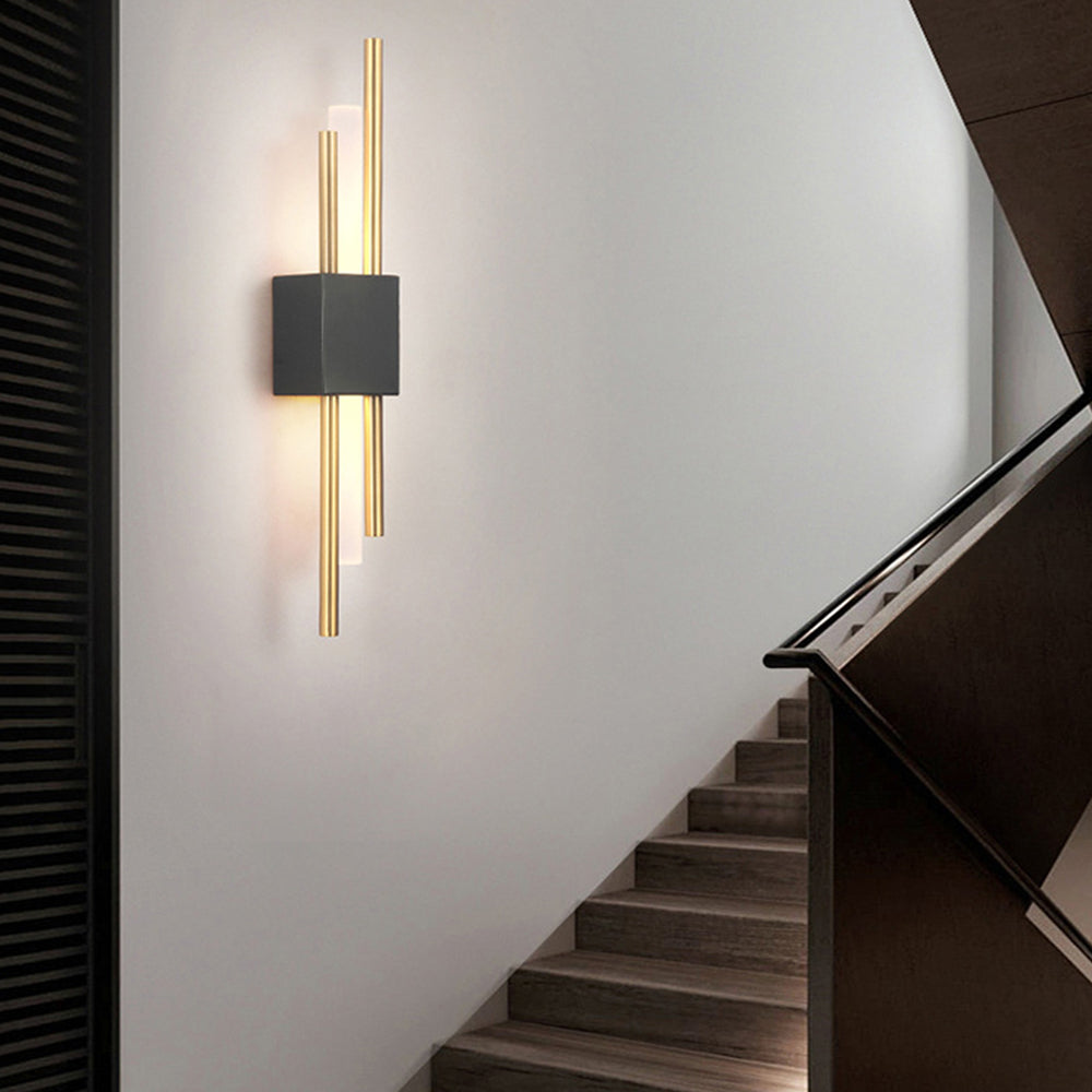 Elegant Black and Gold Wall Sconce Lighting Fixture