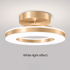 Elegant Modern Flush Mount Ceiling Light - Gold Iron LED Fixture