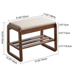 Elegant Shoe Rack Storage Bench - Entryway Shoe Storage with Leather Seating