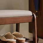 Elegant Shoe Rack Storage Bench - Entryway Shoe Storage with Leather Seating