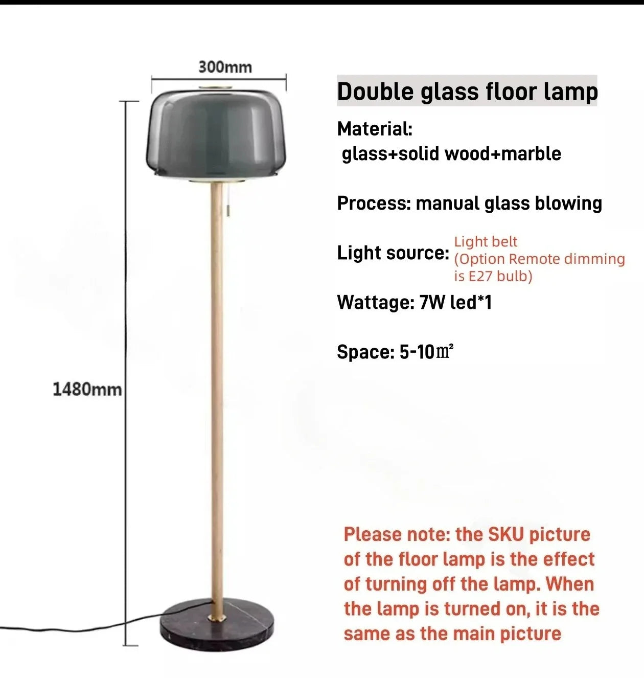 Glasstique | Chic Modern Glass Floor Lamp for Living Room Ambiance
