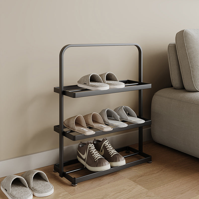 Modern Minimalist 3-Tier Shoe Rack - Durable Iron Shoe Storage Organizer