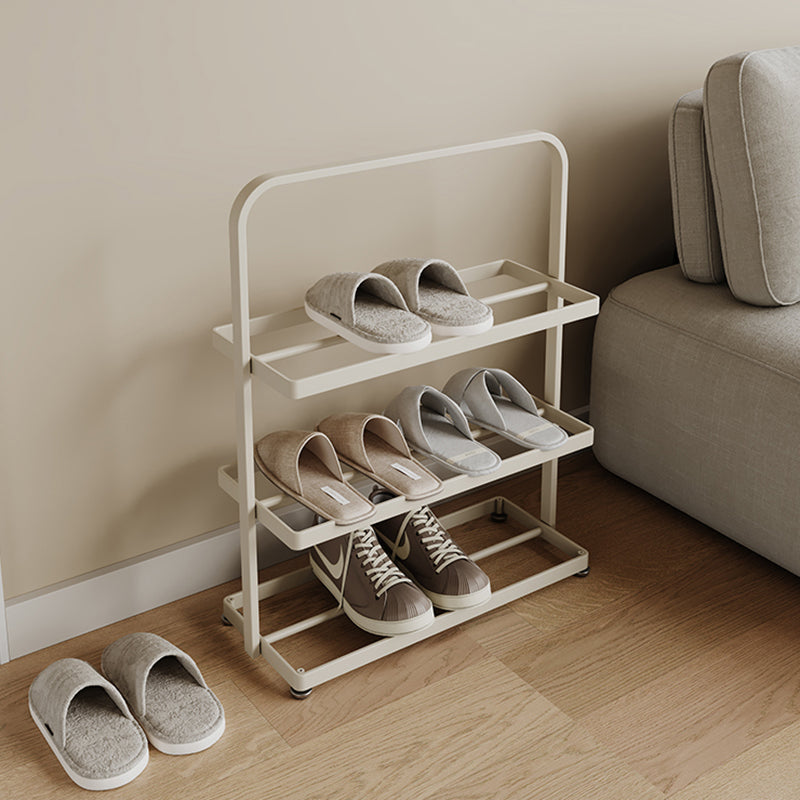 Modern Minimalist 3-Tier Shoe Rack - Durable Iron Shoe Storage Organizer