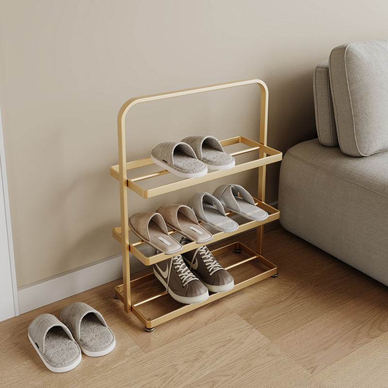 Modern Minimalist 3-Tier Shoe Rack - Durable Iron Shoe Storage Organizer