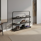 Modern Minimalist 3-Tier Shoe Rack - Durable Iron Shoe Storage Organizer