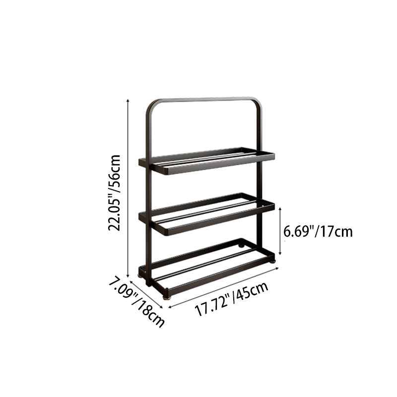 Modern Minimalist 3-Tier Shoe Rack - Durable Iron Shoe Storage Organizer