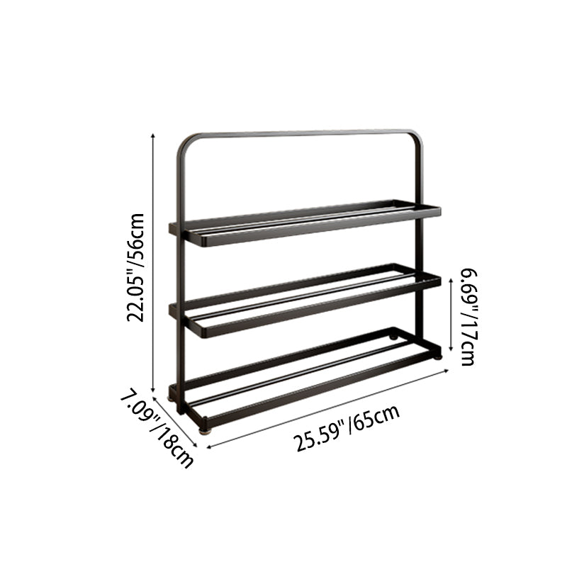 Modern Minimalist 3-Tier Shoe Rack - Durable Iron Shoe Storage Organizer