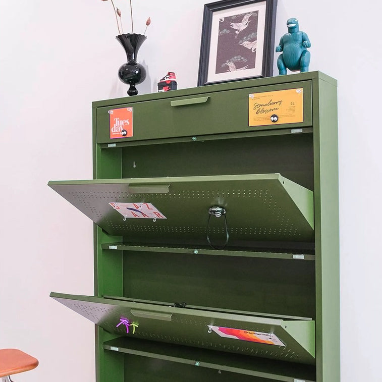 Modern Minimalist 3-Tier Steel Shoe Rack - Stylish Shoe Storage Organizer