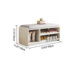Modern Minimalist Shoe Rack Bench with Two-Tier Shoe Storage for Entryway