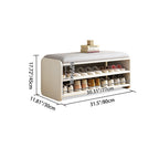 Modern Minimalist Shoe Rack Bench with Two-Tier Shoe Storage for Entryway