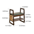 Modern Minimalist Shoe Storage Bench with Armrests - Elegant Entryway Rack & Shoe Changing Stool