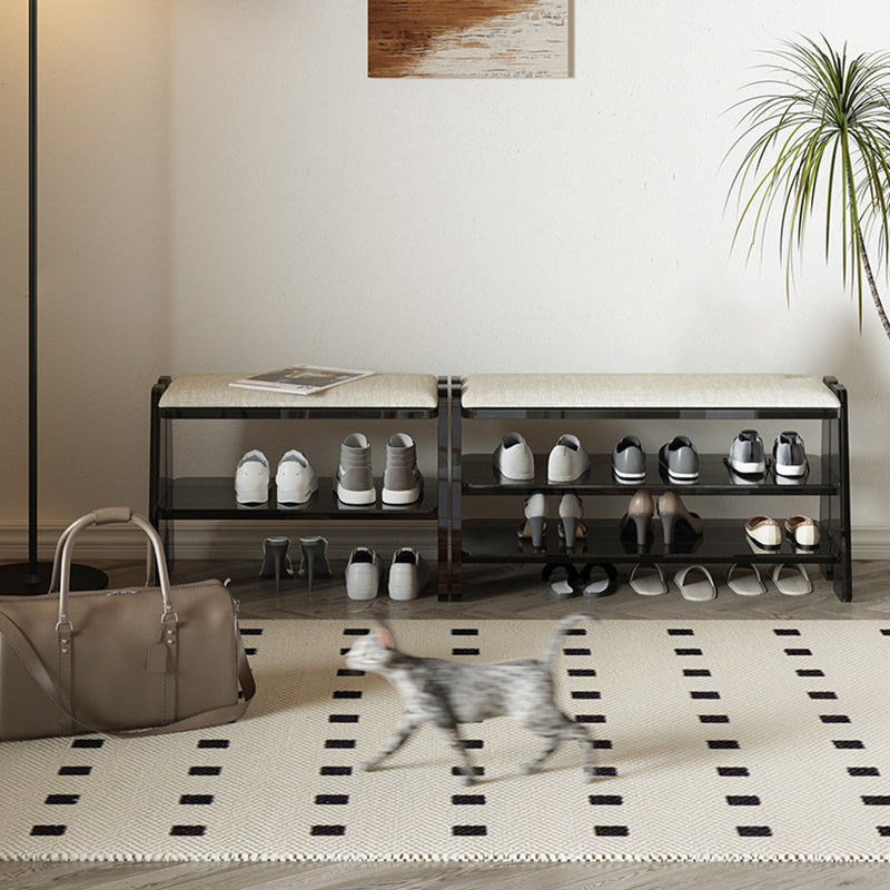 Modern Minimalist Shoe Storage Cabinet - 2/3 Tier Cotton Linen Design for Entryway